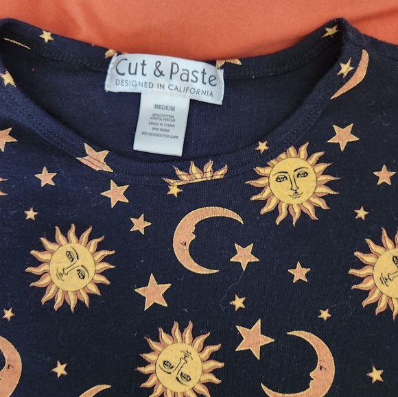 Cut and paste t shirt Sun and moon design - Picture 9 of 10